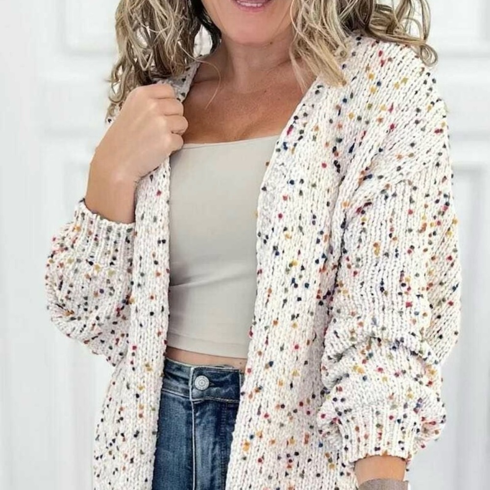 NWOT! Cozy Multicolor Knit Cardigan